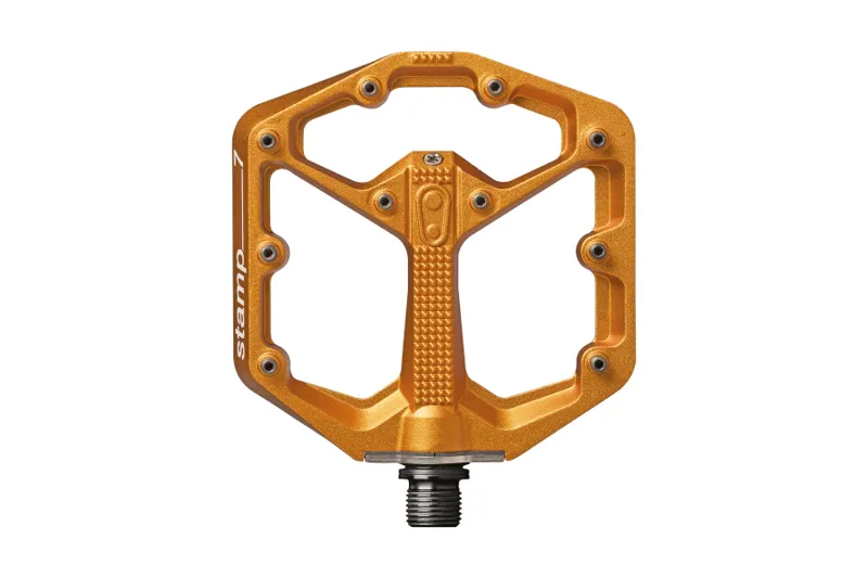 Crankbrothers Stamp 7 Flat Mountain Bike Pedal - Orange