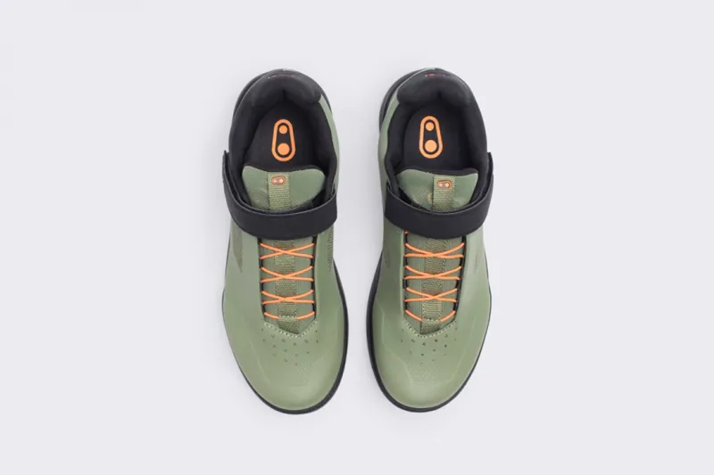 Crankbrothers Stamp Speedlace MTB Flat Shoes - Green/Black/Orange - Size UK 6-3
