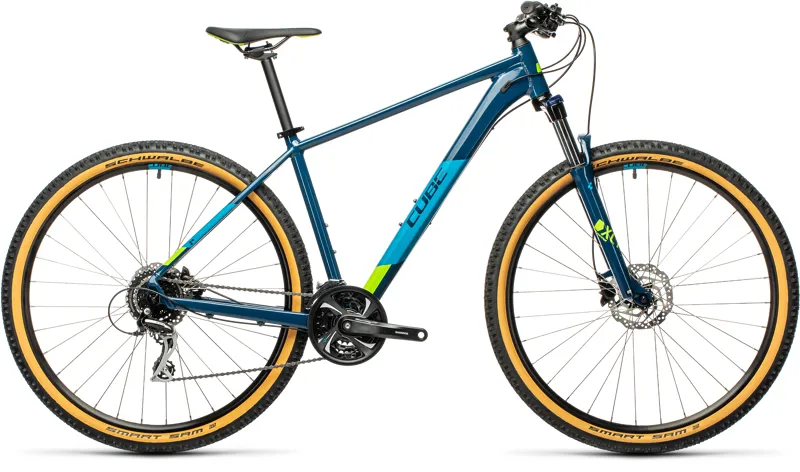 2021 Cube Aim Race Hardtail Mountain Bike Blueberry Lime