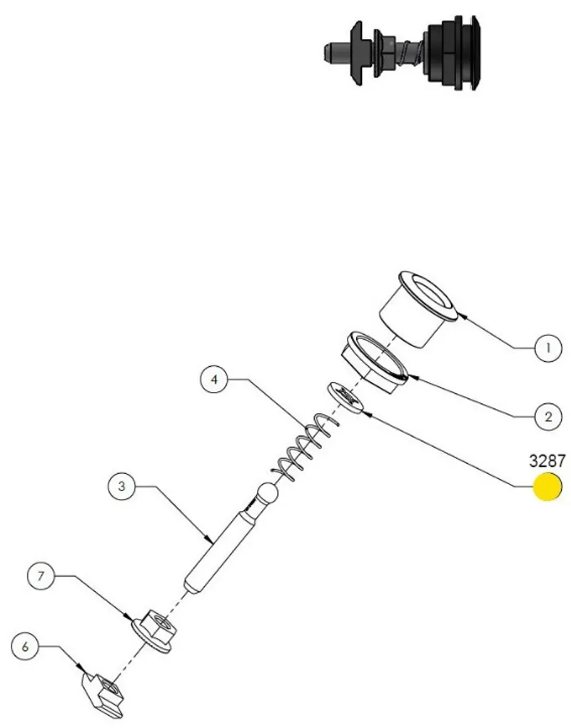 Cube Battery Cover Push Button Holding Washer 3287