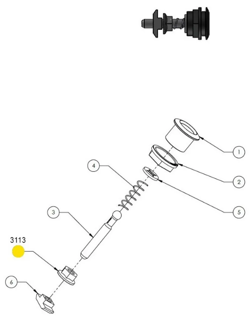 Cube Battery Cover Push Button Locking Nut M6 3113-1