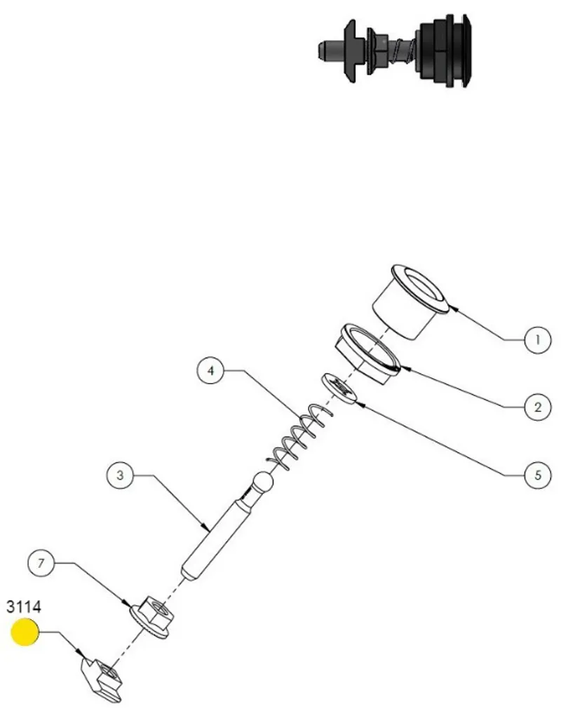 Cube Battery Cover Push Button Nut M6 3114