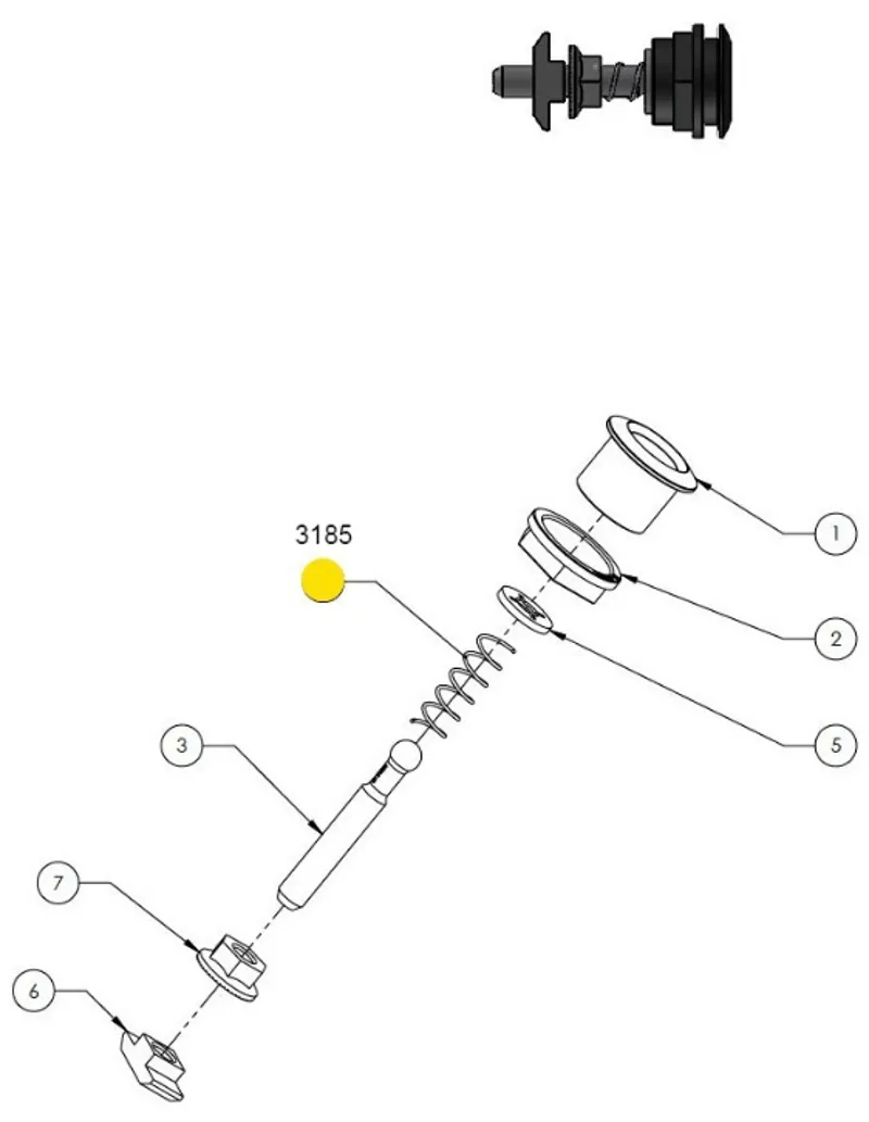 Cube Battery Cover Push Button Spring 3185