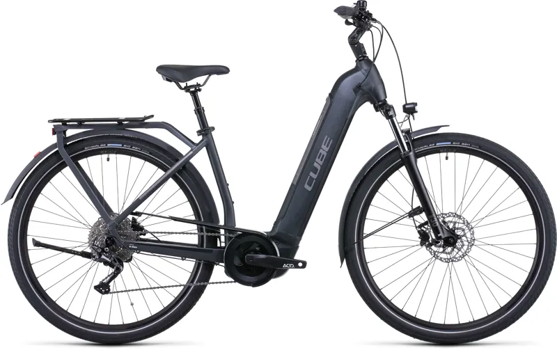 2022 Cube Kathmandu Hybrid One 500 Easy Entry Electric Hybrid Bike - Grey/Teak
