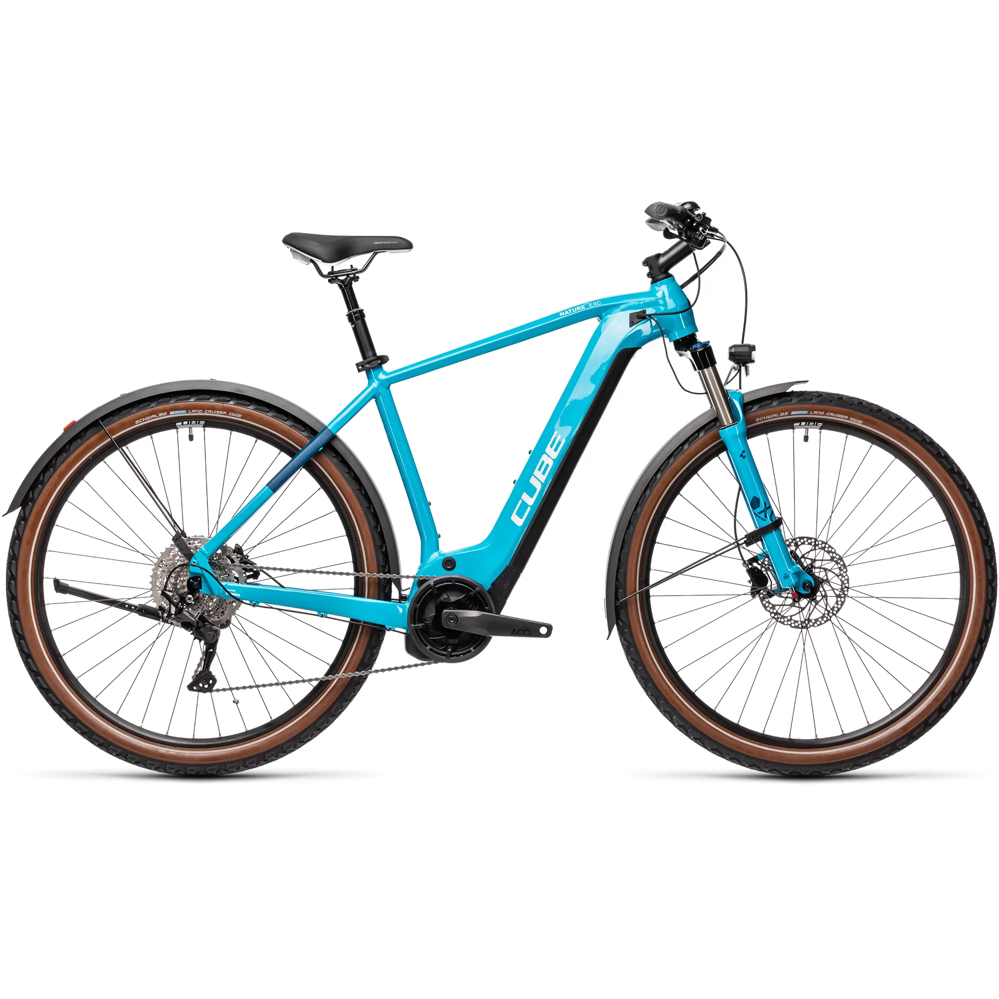 2021 Cube Nature Hybrid EXC 625 Allroad Electric Hybrid Bike Petrol Dark Blue