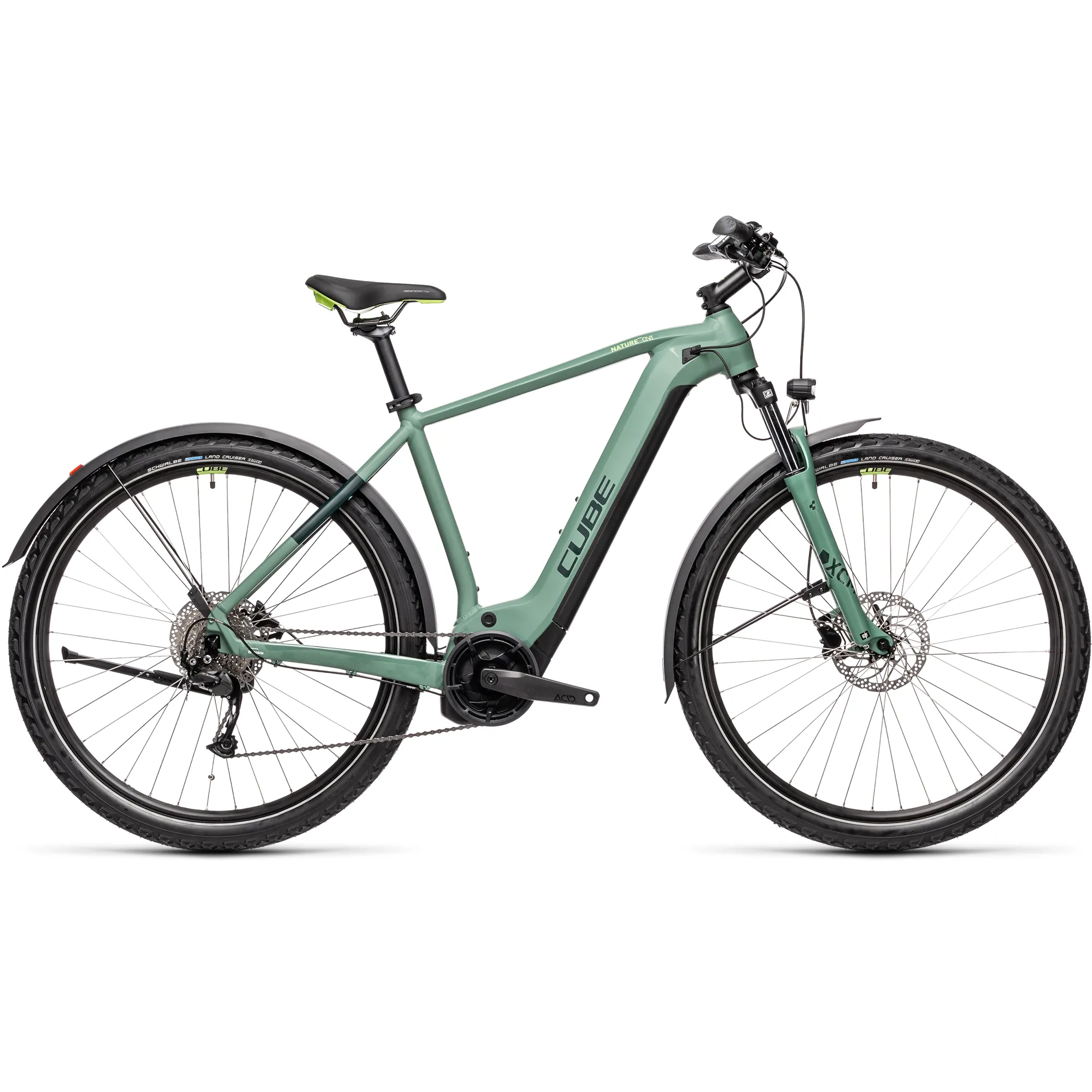 2021 Cube Nature Hybrid One 500 Allroad Electric Hybrid Bike Green