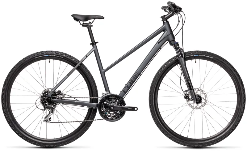 2021 Cube Nature Step-Through Hybrid Bike - Iridium/Black