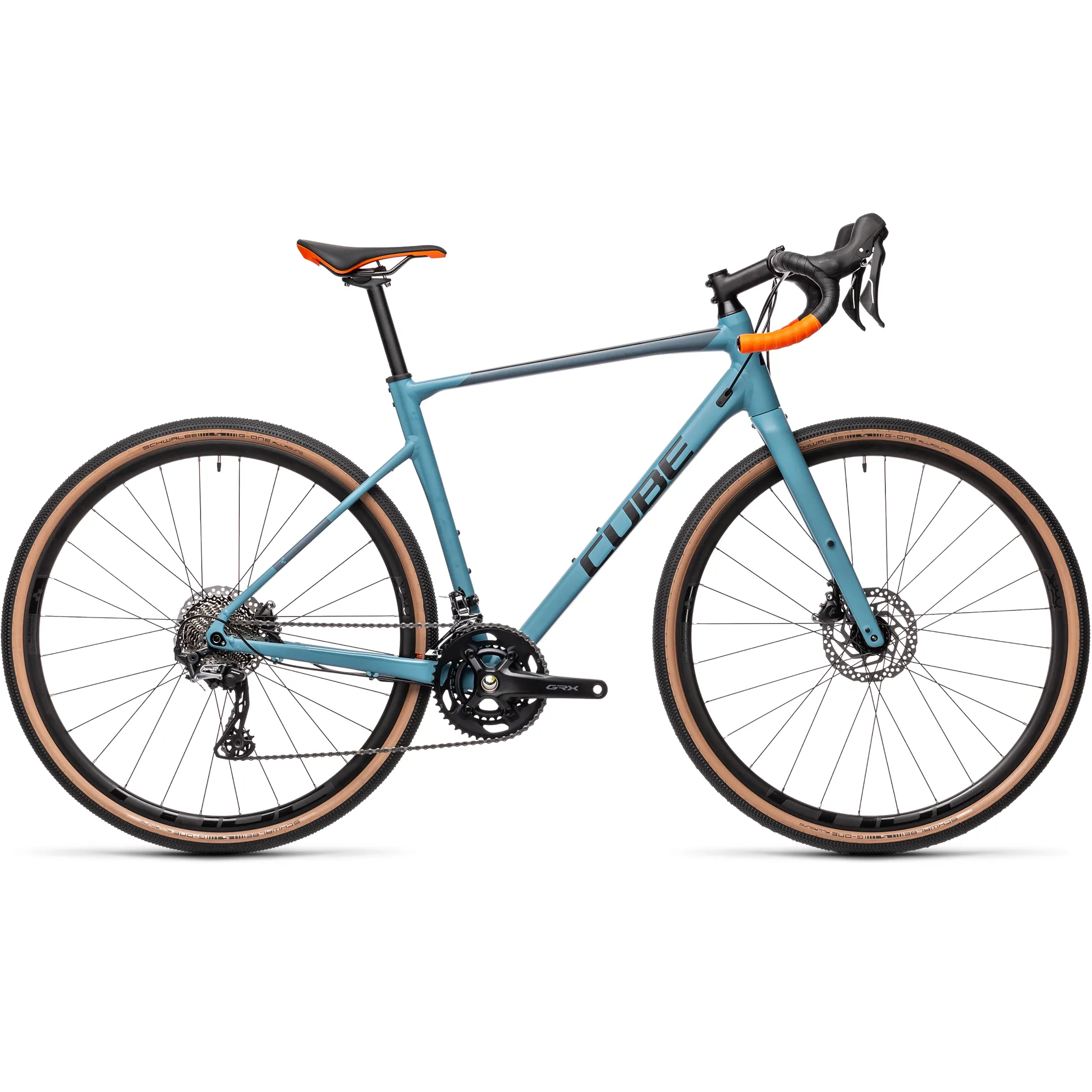 2021 Cube Nuroad Race Mens Gravel Road Bike Grey Blue Orange