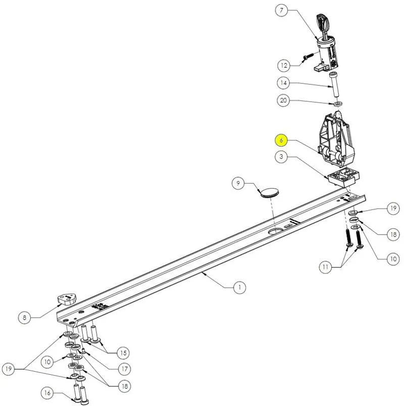 Cube Powertube Battery Lock Bracket 19-05404 - Black