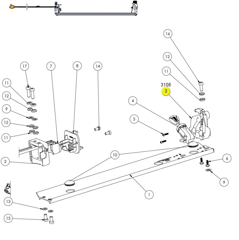 Cube Powertube Lock Holder IT1 Bracket 18-04633 - Black-1