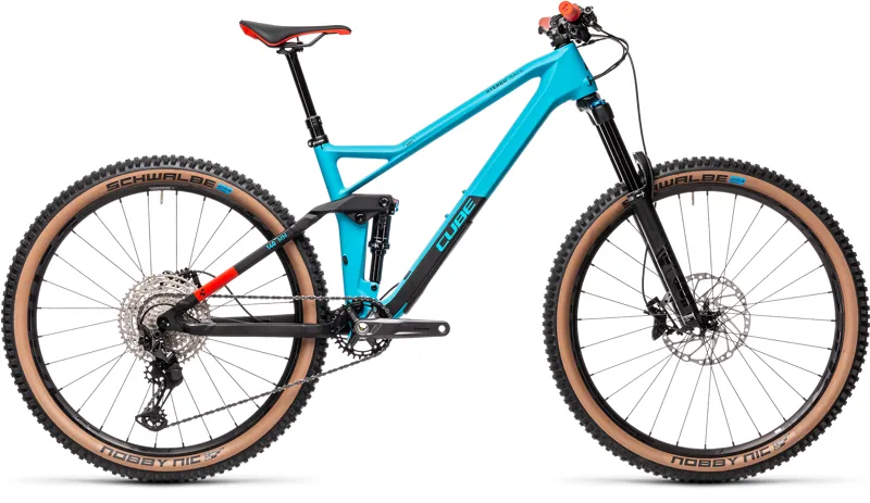 2021 Cube Stereo 140 HPC Race 27.5 Mountain Bike Petrol Red