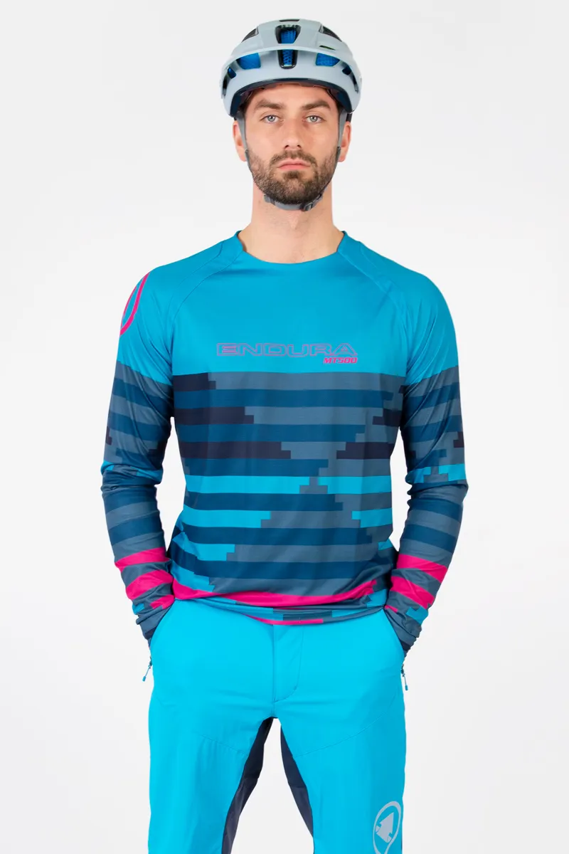 Endura MT500 Supercraft Mens Long Sleeve Tee LTD T-Shirt - Electric Blue - Size XXL-2