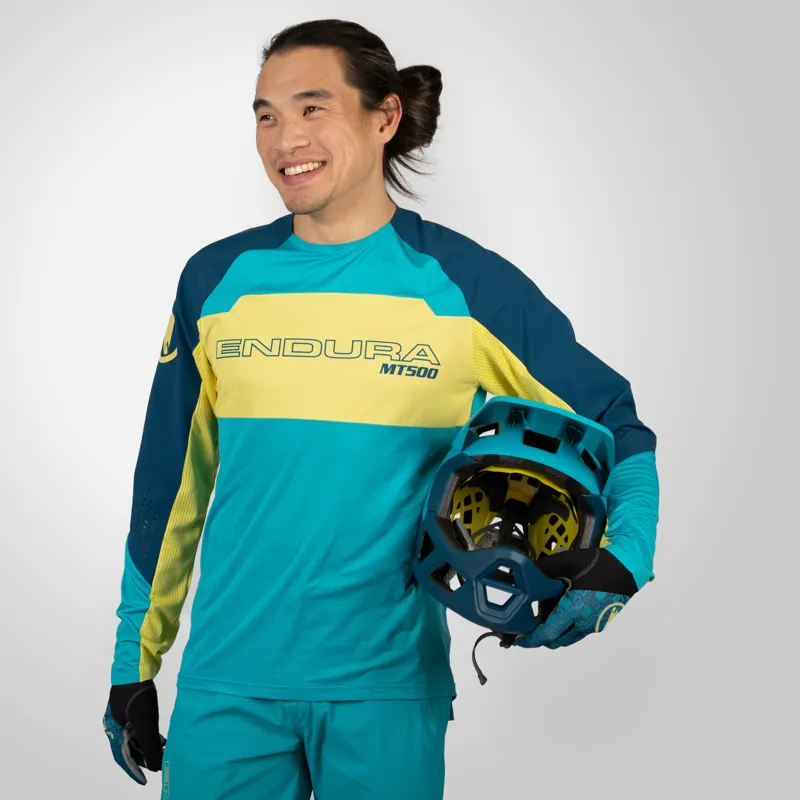 Endura MT500 Burner Lite Mens Long Sleeve Jersey - Blueberry-6