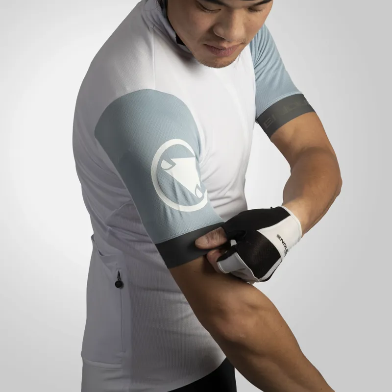 Endura FS260 Mens Short Sleeve Jersey - White - Size X-Small-6