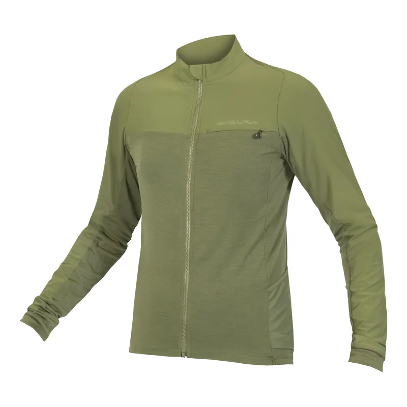 Endura GV500 Mens Long Sleeve Jersey - Olive Green