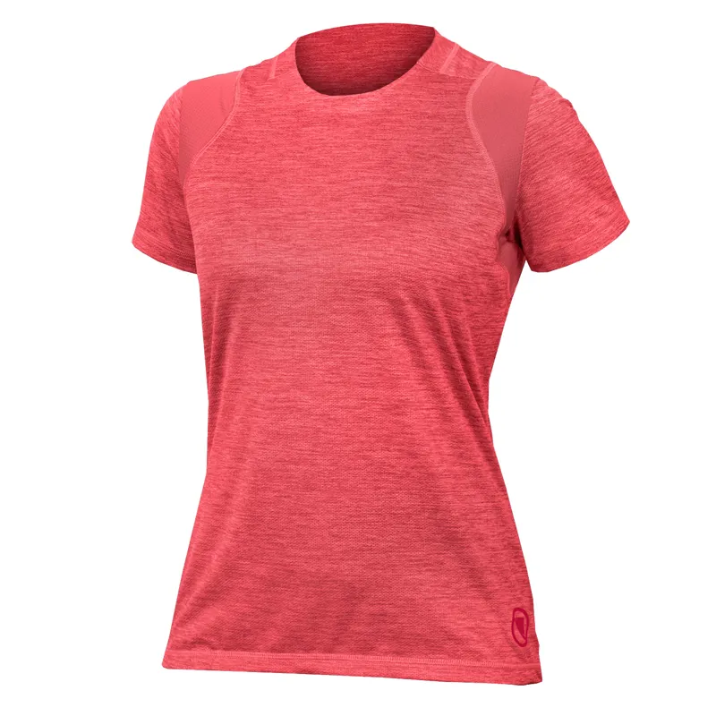 Endura SingleTrack Womens Short Sleeve Mountain Bike Jersey - Punch Pink