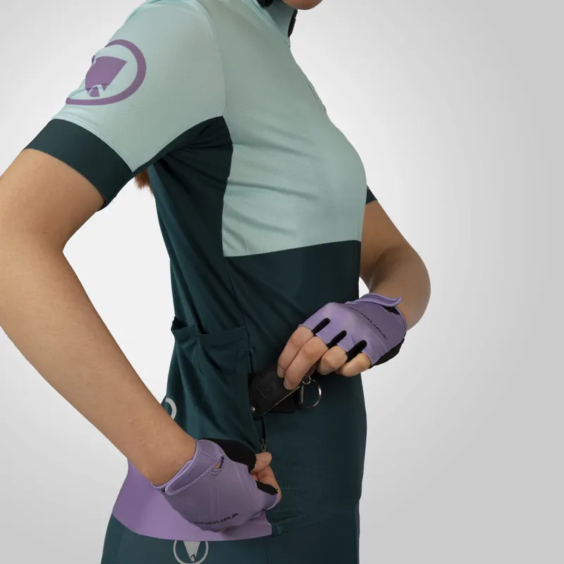 Endura FS260 Print Womens Short Sleeve Cycling Jersey - Violet-9