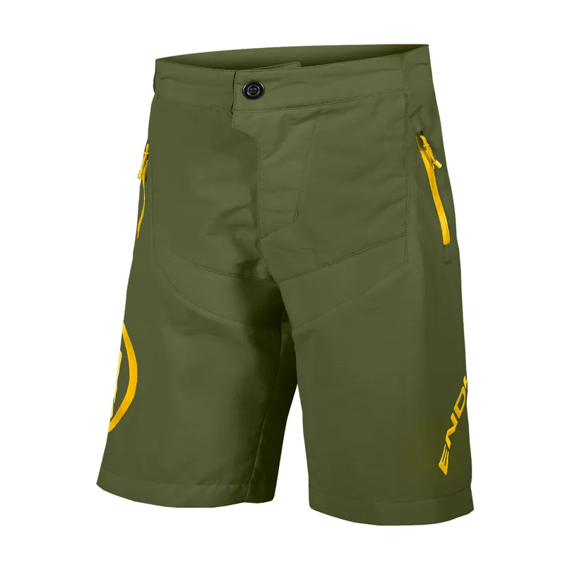 Endura MT500JR Kids Shorts with Liner - Olive Green