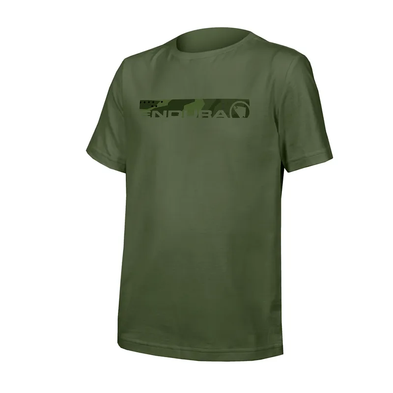 Endura One Clan Kids Organic T-Shirt Camo - Olive Green