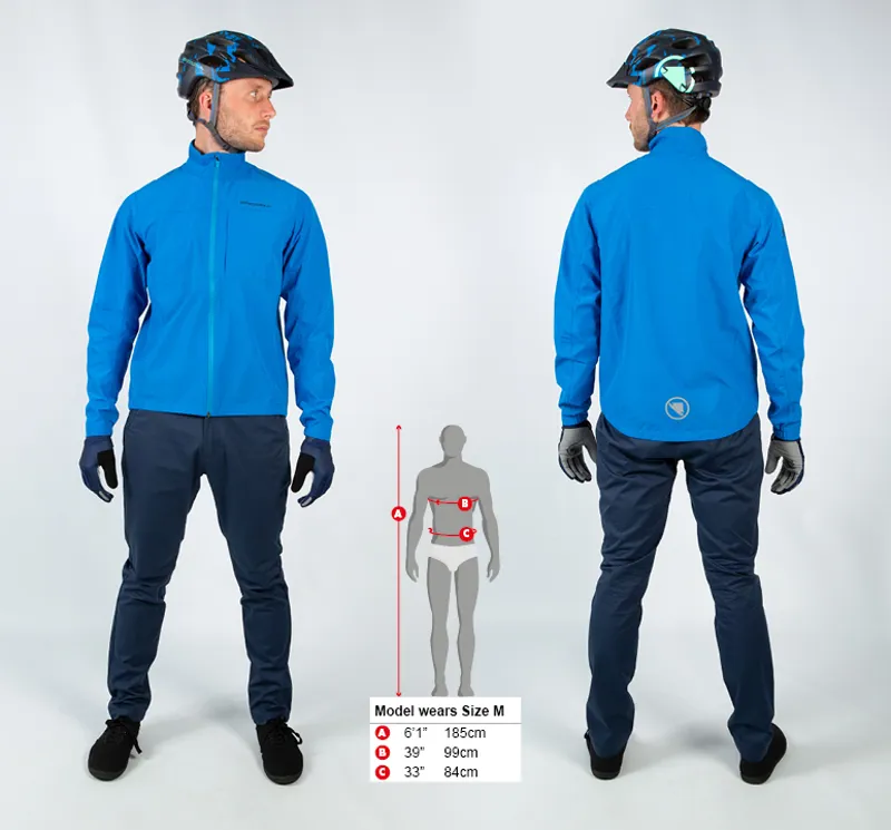 Endura Hummvee Lite Waterproof Mens Jacket II - Azure Blue-5