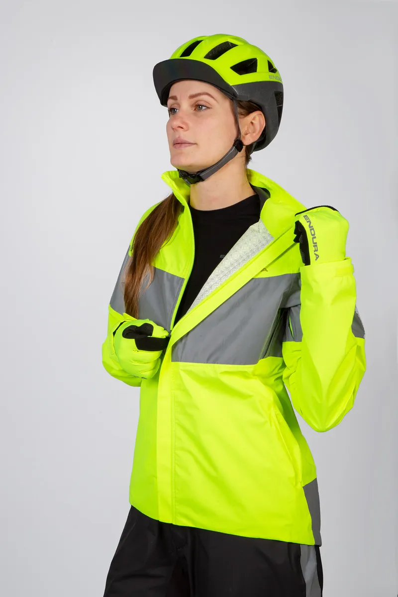 Endura Urban Luminite EN1150 Womens Waterproof Jacket - Hi-Viz Yellow-4