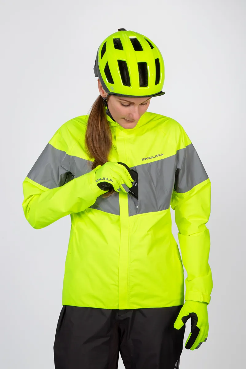 Endura Urban Luminite EN1150 Womens Waterproof Jacket - Hi-Viz Yellow-5