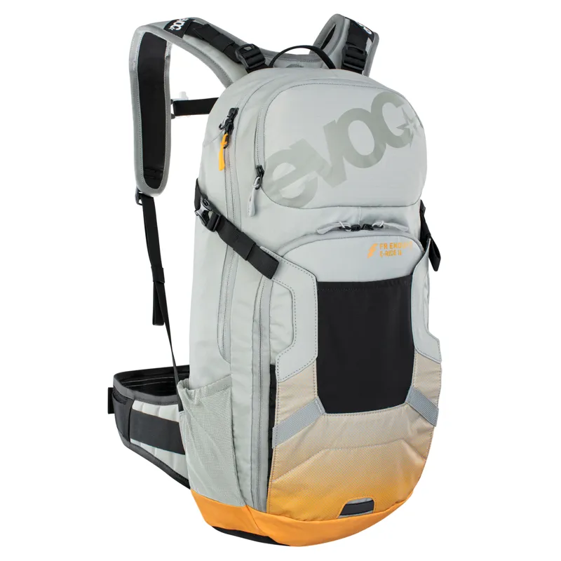 Evoc FR Enduro E-Ride Protector BackPack - Stone/Bright Orange M/L