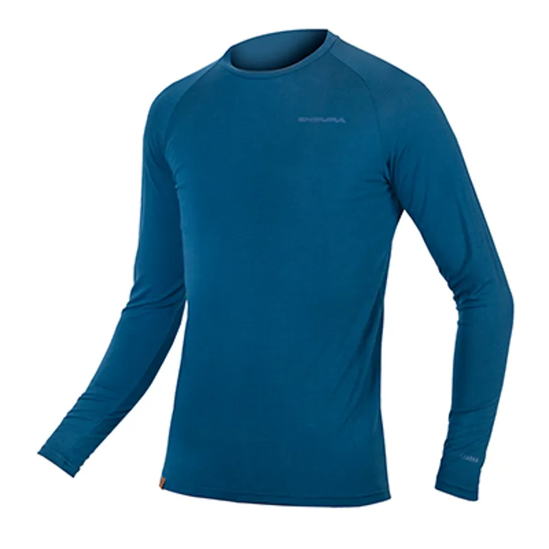 Endura BaaBaa Blend Mens Long Sleeve Cycling Base Layer - Blueberry