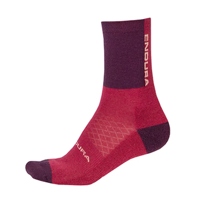 Endura BaaBaa Merino Winter Cycling Sock - Aubergine