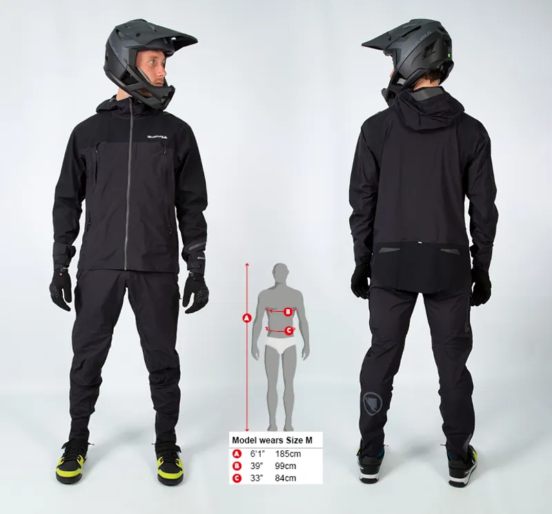 Endura MT500 II Mens Waterproof Mountain Bike Jacket - Black-2