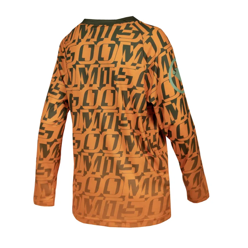 Endura MT500 Kids Long Sleeve Print Jersey Ltd - Tangerine-1