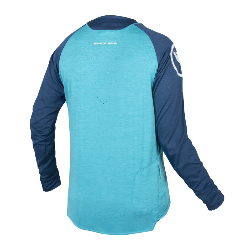 Endura SingleTrack Mens Long Sleeve Jersey - Atlantic - Size Small-1