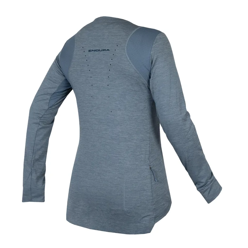 Endura SingleTrack Womens Long Sleeve Jersey - Blue Steel-1