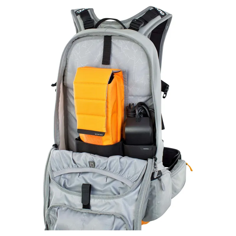 Evoc FR Enduro E-Ride Protector BackPack - Stone/Bright Orange M/L-1