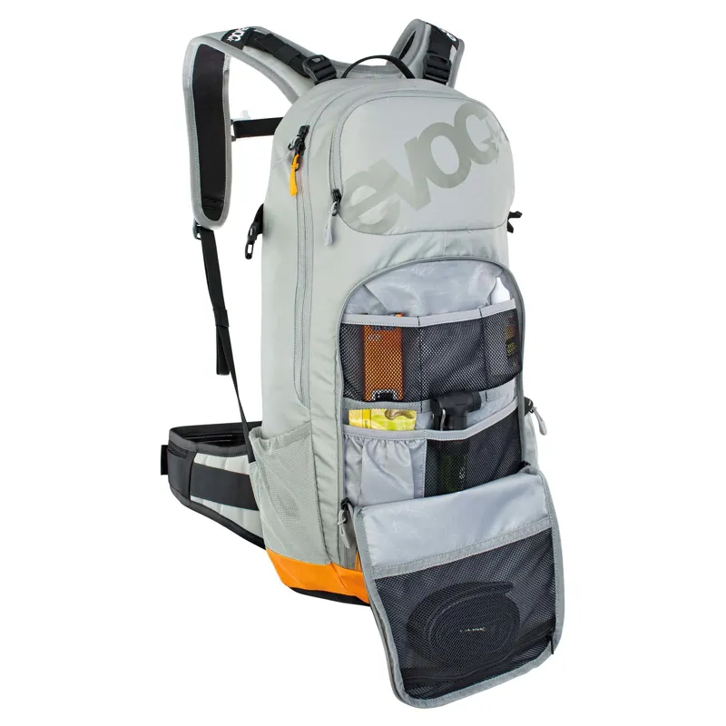 Evoc FR Enduro E-Ride Protector BackPack - Stone/Bright Orange M/L-2
