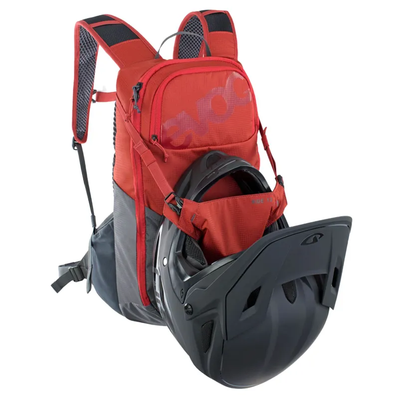 Evoc Ride Performance 12L BackPack with 2L Bladder - Chili Red/Carbon Grey-3