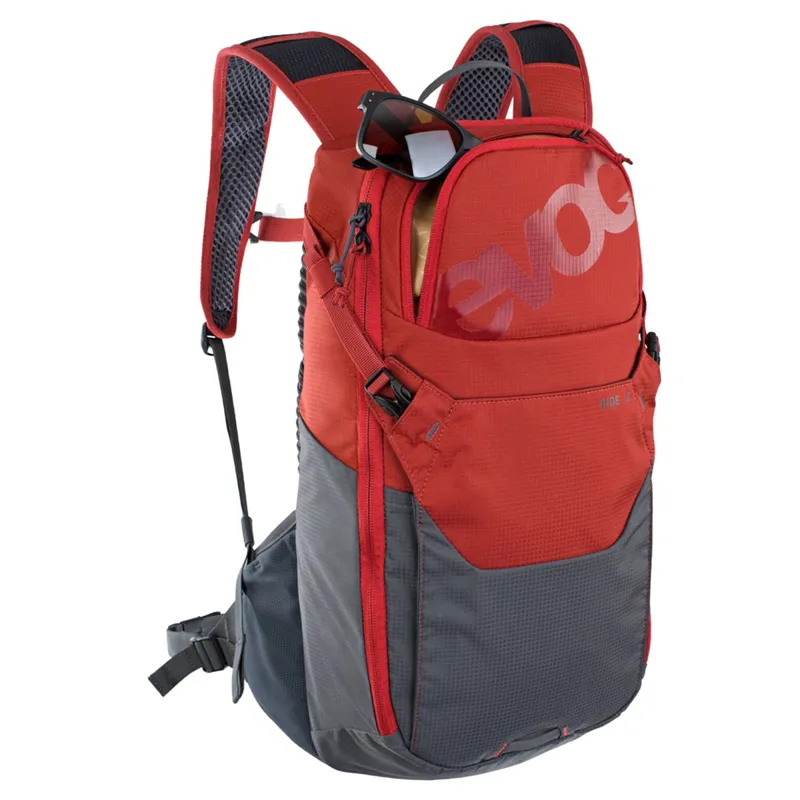 Evoc Ride Performance 12L BackPack with 2L Bladder - Chili Red/Carbon Grey-6