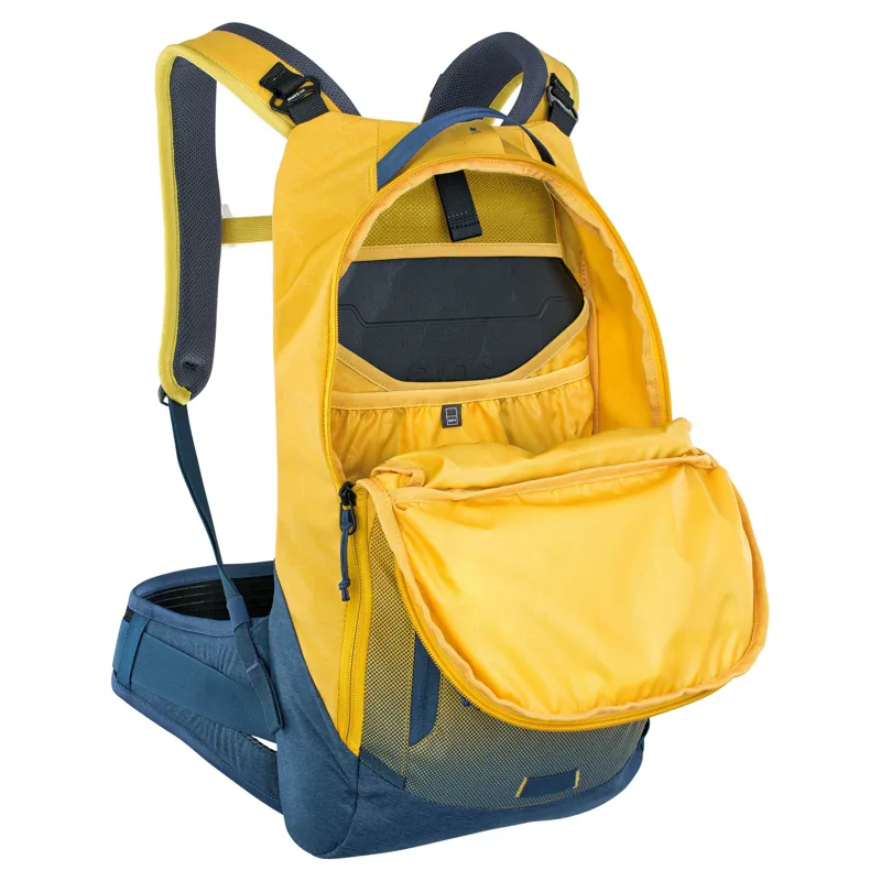 Evoc Trail Pro 10L Protector BackPack - Curry/Denim-4