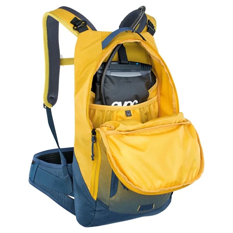 Evoc Trail Pro 10L Protector BackPack - Curry/Denim-6