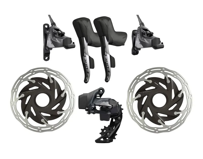 SRAM Force eTap AXS 1X Electronic HRD FM Groupset CL Rotors