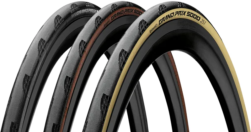 Continental Grand Prix 5000 Tyre - Foldable BlackChili Compound - Black/Cream-2