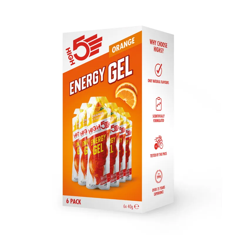 High5 Energy Gel 40g - Orange - 6 Pack