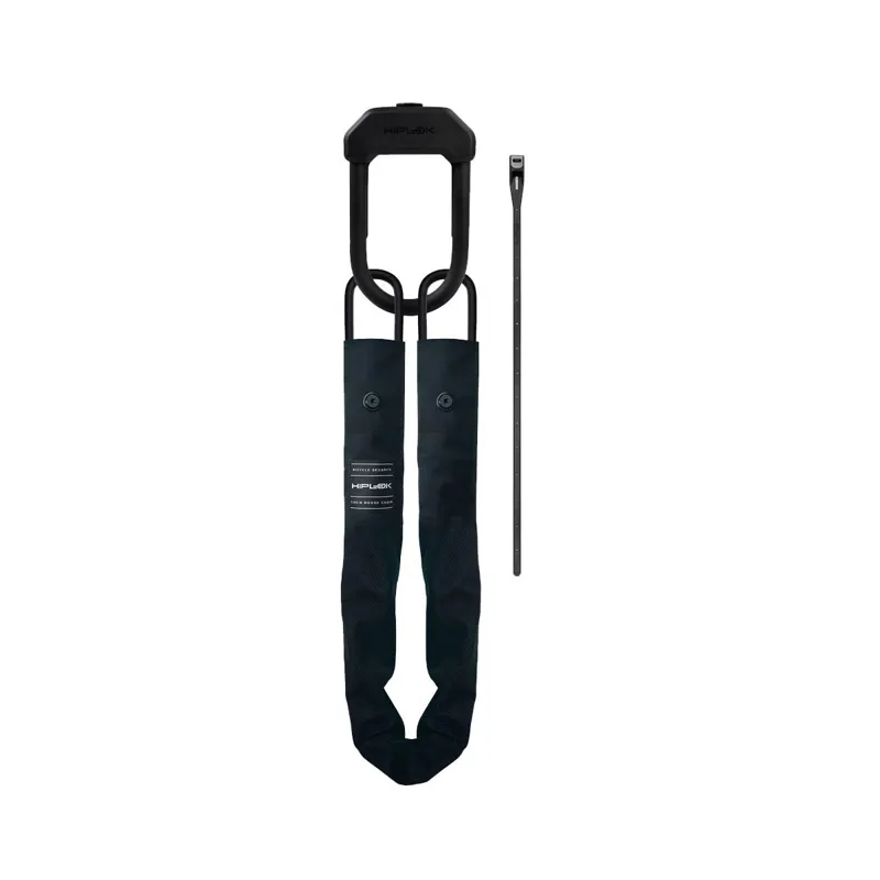Hiplok E-DX Chain and U-Lock 10mm/110cm Bicycle Lock Combo - Black