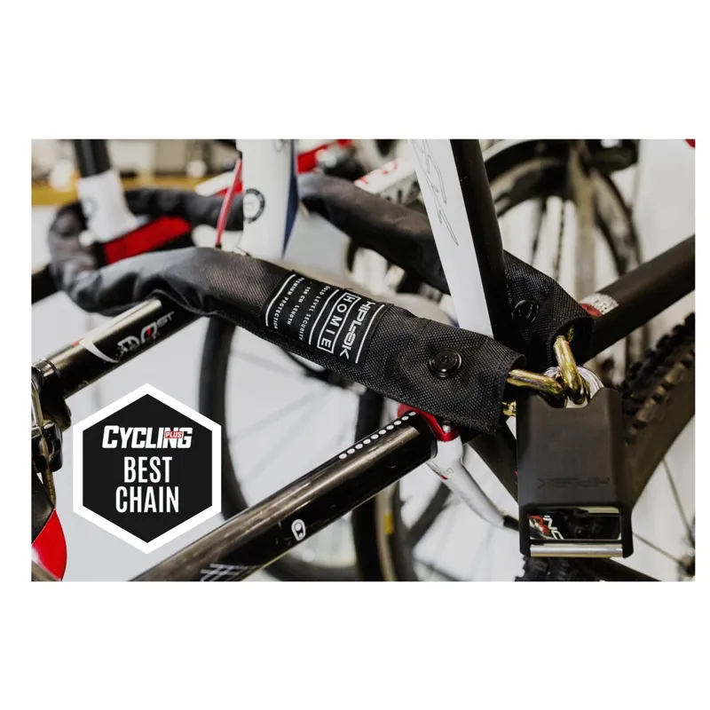 Hiplok Homie Stay at Home 10mm x 150cm Chain Lock with Wall Hook Gold Sold Secure - Black-1