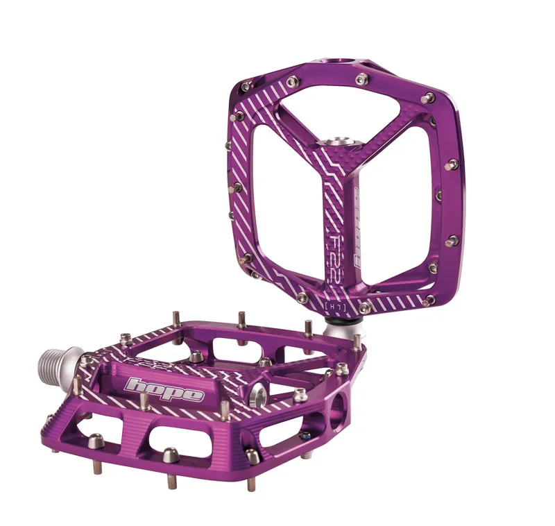 Hope F22 Flat Pedals - Pair - Purple