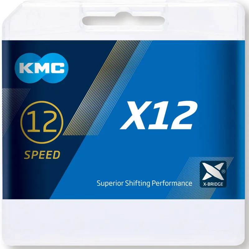 KMC X12 Bicycle Chain 126L - Black/Silver-1