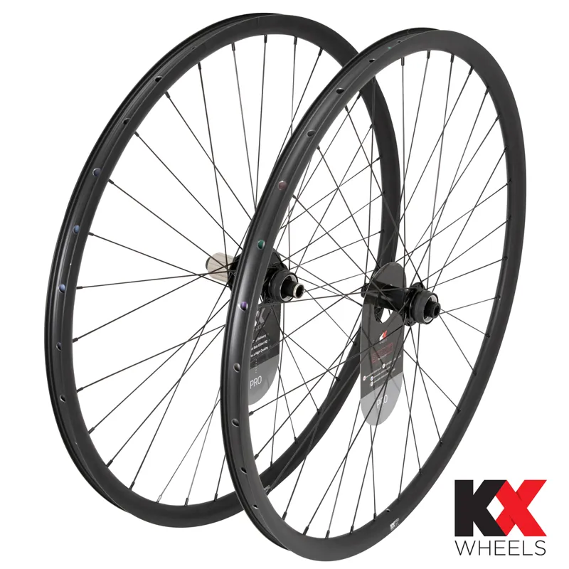 KX Pro Gravel Disc Tubeless Thru Axle Wheelset - Black