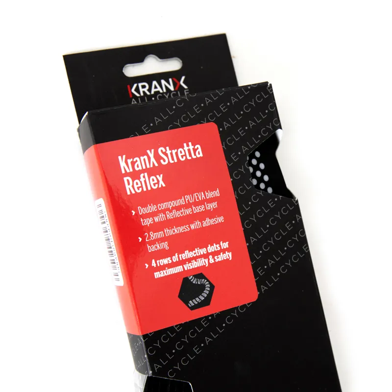 KranX Stretta Reflex Handlebar Tape - Black/Reflex-3