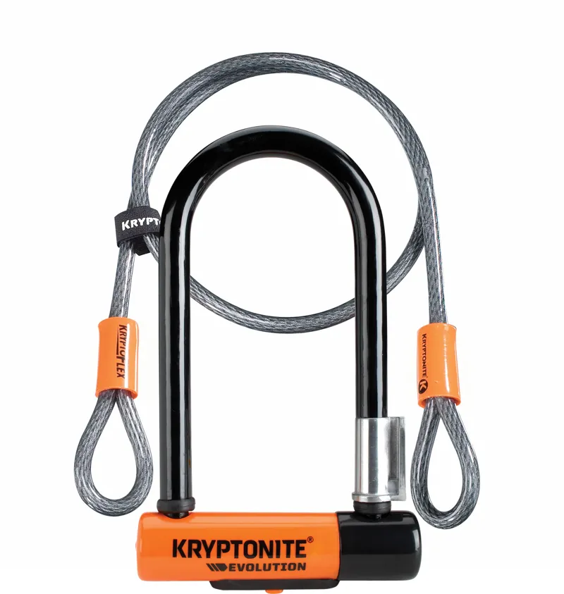 Kryptonite Evolution Mini 7 Lock with 4 Foot Cable and Flexframe Bracket