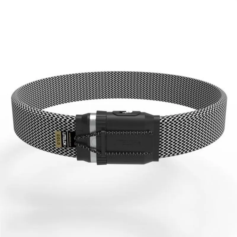 LiteLok Gold Wearable Bicycle Lock - Herringbone - Large